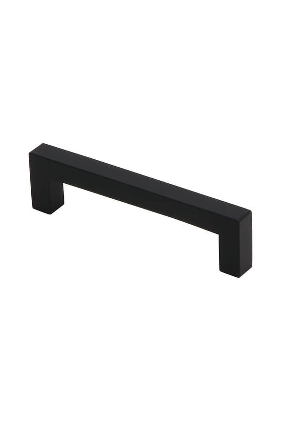 Silverline Black Square Cabinet Handles Pulls & Knob, Solid Aluminum (Hole to Hole:3-3/4"(96mm), 25PK)