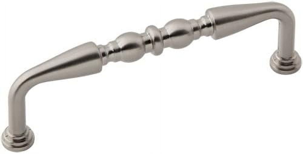Silverline Cabinet Hardware Pull Drawer Kitchen Decorative Handle Fancy Antique CC: 96 mm ~ 3-13/16, Brush Satin Nickel (10)