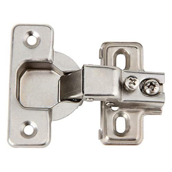 Silverline Face Frame 1/2" Half Overlay Concealed Euro 105Deg Regular Closing Compact Cabinet Hinges, 25 Pack