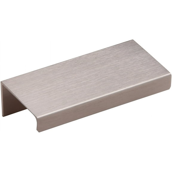 Silverline Finger Edge Furniture Drawer Handles Hidden Cabinet Drawer Kitchen Pulls, Brush Satin Nickel (2)