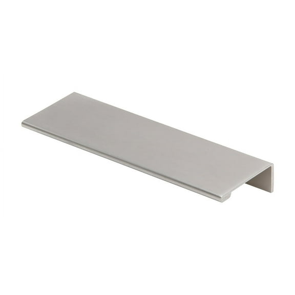 Silverline Finger Edge Pull Cabinet Drawer Kitchen Handles5 Overall Length 96mm CC, in Brush Aluminum (25)