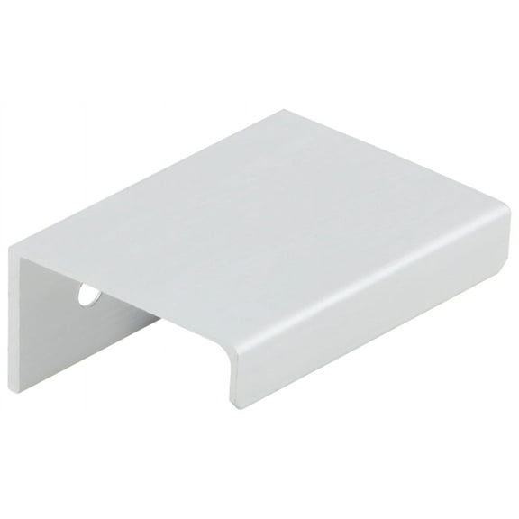 Silverline Finger Edge Pull Furniture Drawer Handles Hidden Cabinet Drawer Kitchen Knobs, Brushed Aluminum, CC 32mm (5)
