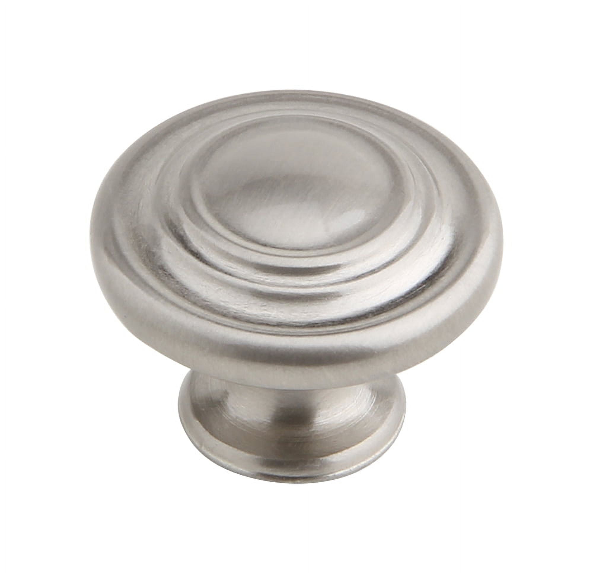 Silverline K2003-BSN Cabinet Hardware Knob 10 Pack 1-3/8 inch x 22H (mm) Brushed Satin Nickel