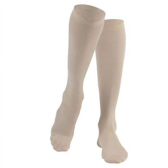 Silverline Lady 20-30 mmHg Below Knee Closed Toe Color: Beige, Size: Small