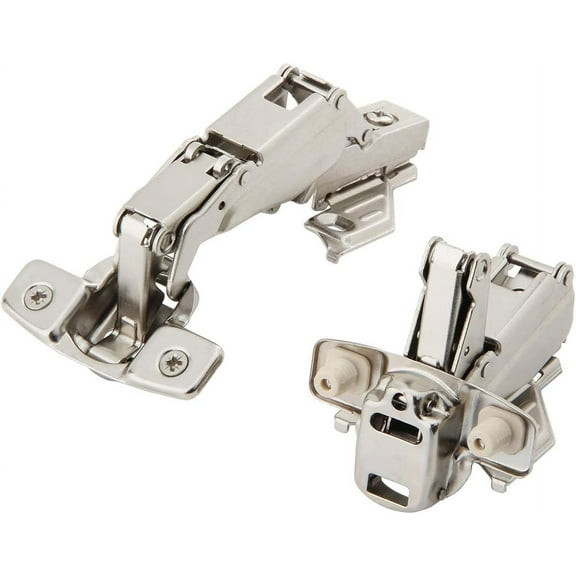 Silverline Lazy Susan Corner Hinge Clip On 165 Angle Cabinet Hardware with Face Frame Base Plate 1 Pair - Set of 3(3 Pairs)