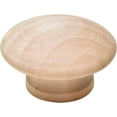 thumbnail image 1 of Silverline Round Wood Drawer Knob 1-1/2", Unfinished Cabinet Pulls Handles Hardware for Drawer Wardrobe Dresser, 20 Pack, 1 of 5