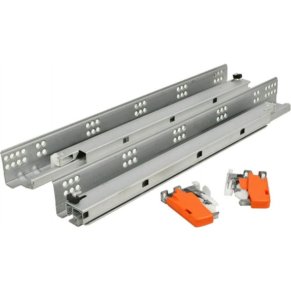 Silverline SFUS - 21" Undermount Drawer Slide 75 lb Soft Closing Full Extension Cabinet Hardware 6 Pairs+ 6 Pairs Zinc Triggers