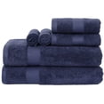 thumbnail image 1 of Silverlinings Bath Towels Set 600 GSM 100% Cotton-6 Towel Set-2 Bath Sheets, 2 Hand Towels for Bathroom, and 2 Wash Cloths Premium, Ultra Absorbent , Super Soft and Plush - Blue Bath Towels, 1 of 9