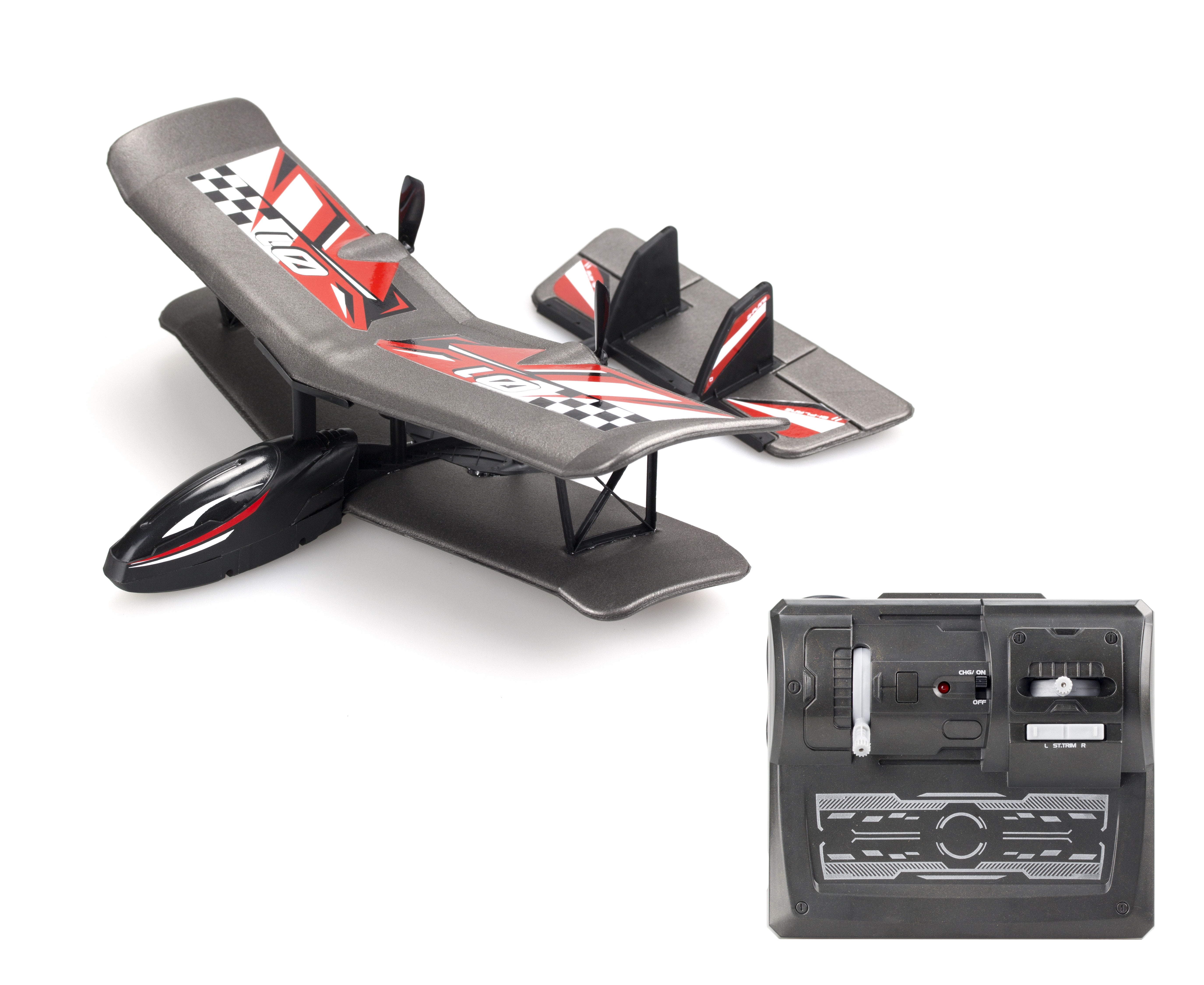 Silverlit Flybotic Bi-Wing Evo RC Plane- Red 