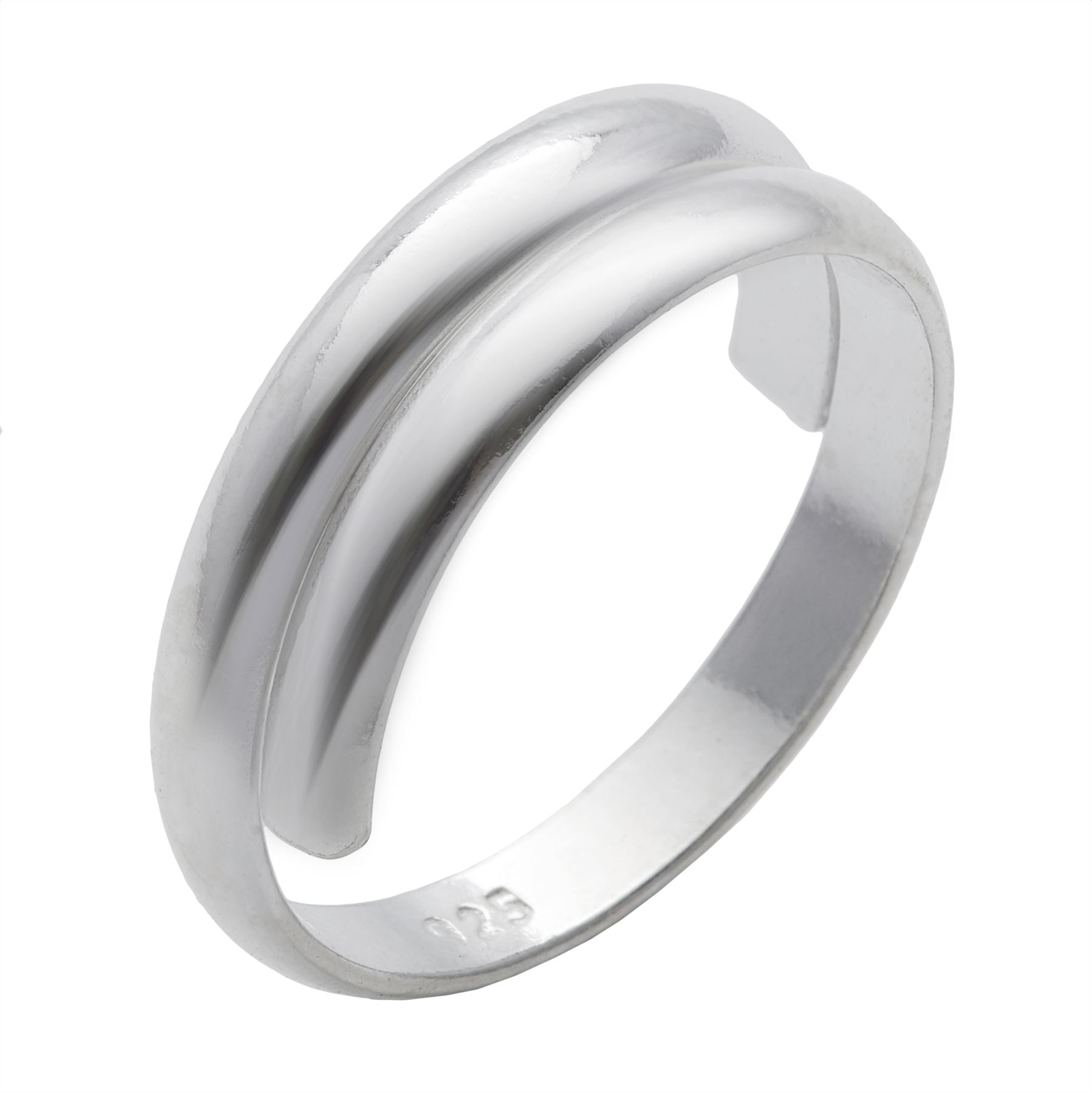 925 Sterling Silver 3mm D shape Classic Weight Wedding Ring –  dotJewellery.com