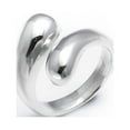 thumbnail image 1 of Silverly 925 Sterling Silver Rings for Women - Polished Teardrop Wrap Ring - Chunky Promise Ring - Classic Wraparound Rings - Elegant Statement Jewellery, 1 of 1