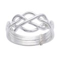 thumbnail image 1 of Silverly Celtic Knot Puzzle Ring - Solid Silver Rings for Women 925 - Men's Rings in Sterling Silver- Four Band - Jewellery Gift - Unique Promise Ring - Turkish Wedding Ring, 1 of 1