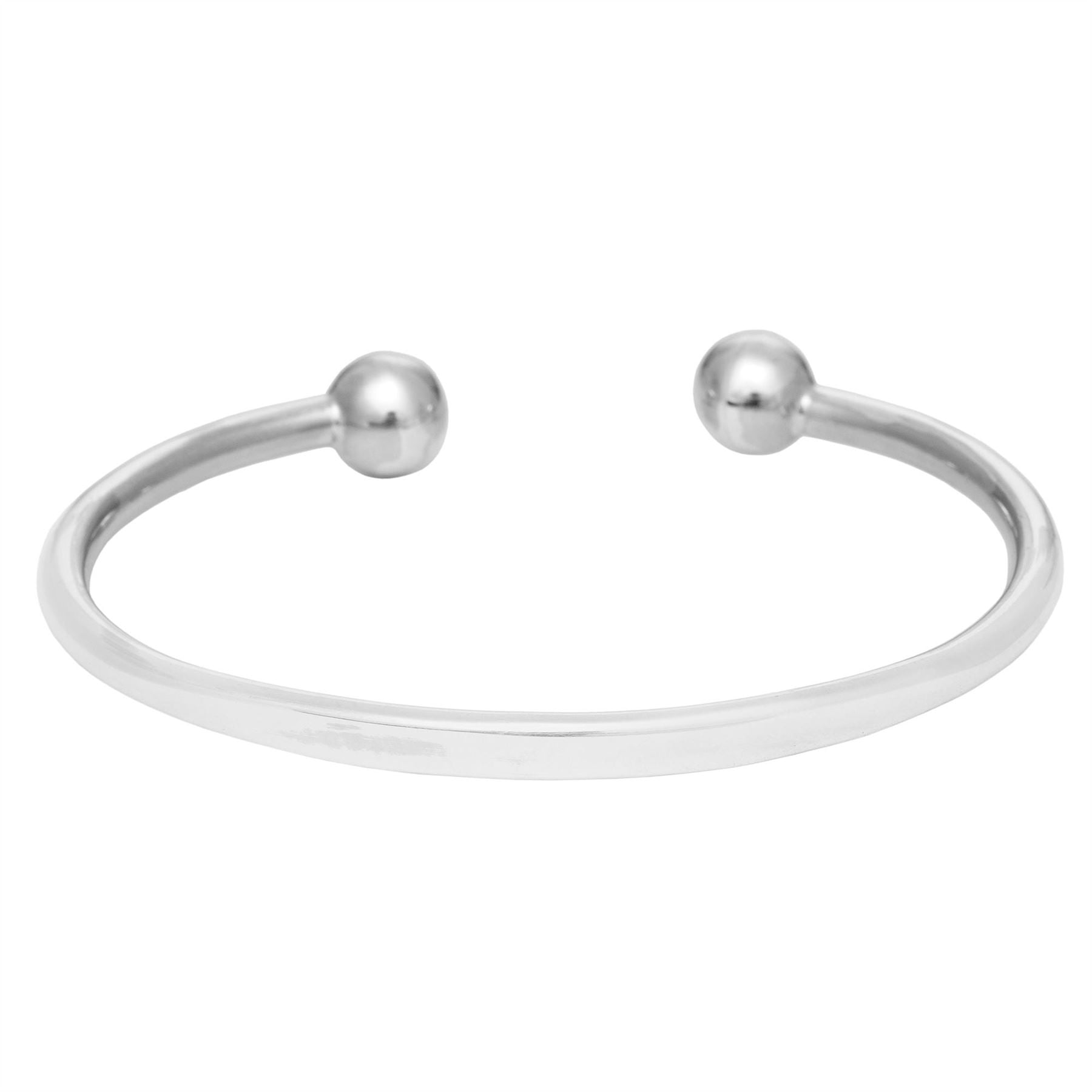 Silverly 925 Sterling Silver Adjustable Torque Bangle - Thick Solid ...