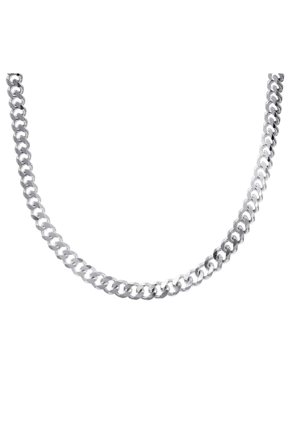 Men's Women's 925 Sterling Silver Chunky Curb Chain 10 mm Lobster Clasp Necklace, 18"