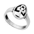 thumbnail image 2 of Stainless Steel Ankh Cross Ring - Ancient Egyptian Symbol - Men's Women's Band Size 6-10 2 of 4