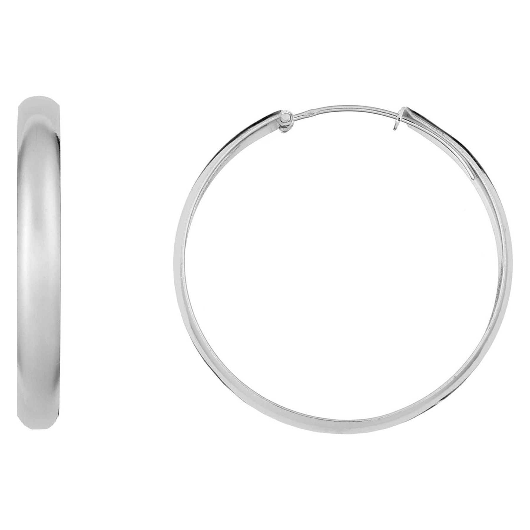 oorringen 3,0 mm vierkante buis zilver wit 1008027