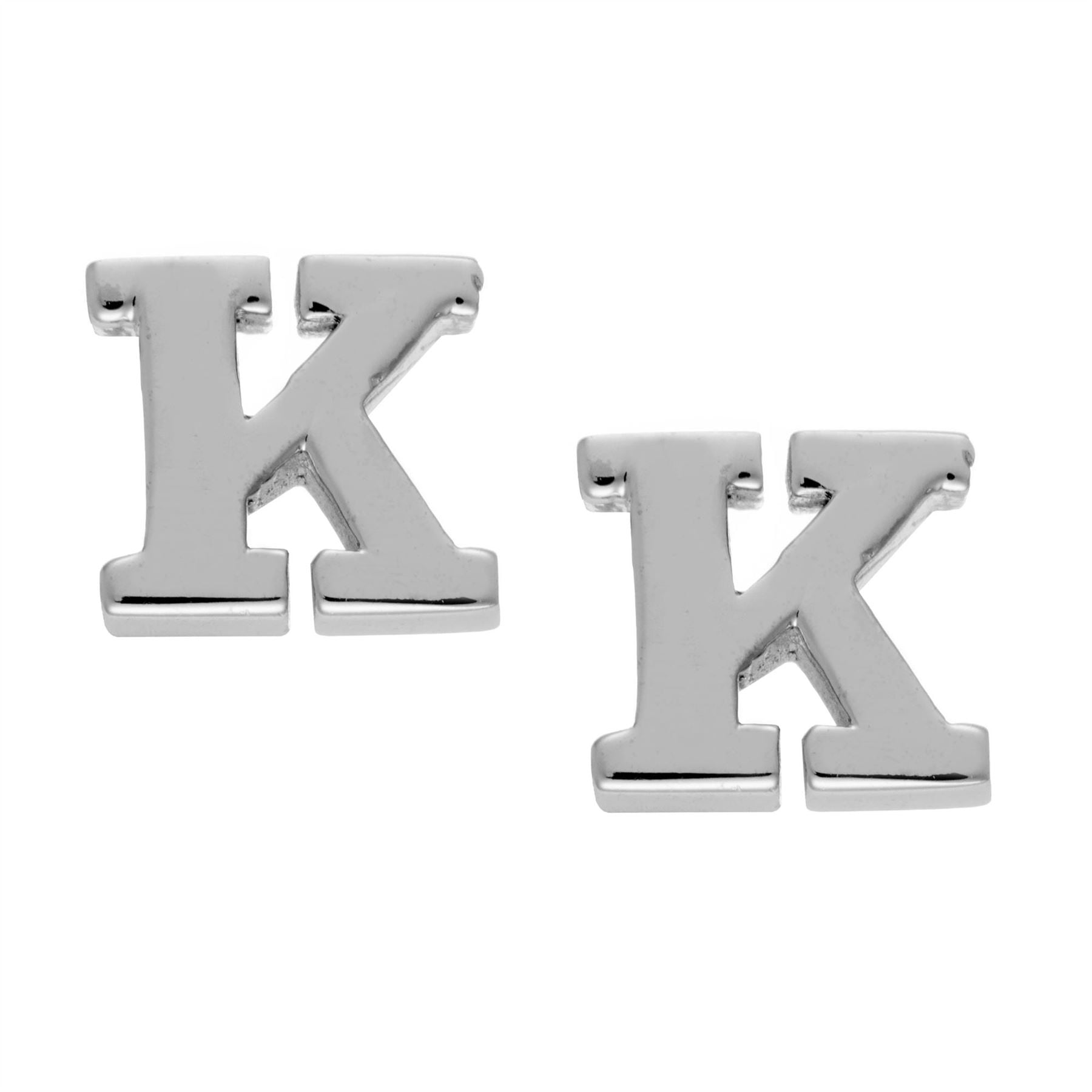 Silverly Women's 925 Sterling Silver 6 mm Small Letter Initial Name ...