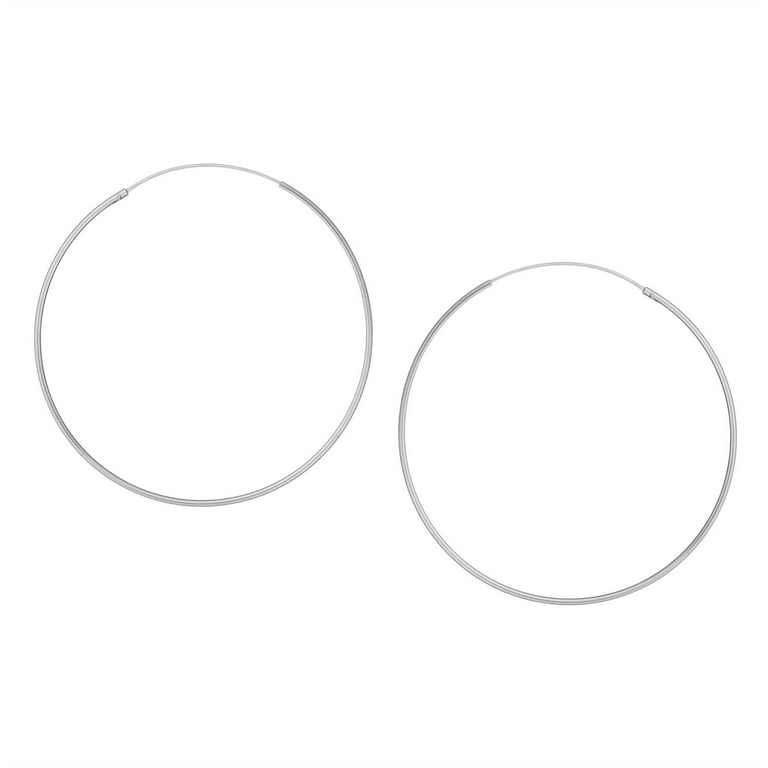 Silverly Women's 925 Sterling Silver 75 mm Extra Large Thin