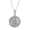 thumbnail image 1 of Silverly Women's 925 Sterling Silver Filigree Cut-Out Pattern Round Locket Pendant Necklace, 18", 1 of 7