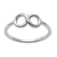 thumbnail image 1 of Silverly Women's 925 Sterling Silver Love Knot Infinity Symbol Open Figure of "8" Band Ring, 1 of 1