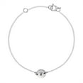 thumbnail image 1 of Silverly Women's 925 Sterling Silver Round Letter Name Initial Chain Bracelet, 6.3 + 0.5" Extender, 1 of 1