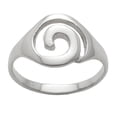 thumbnail image 1 of Silverly Women's 925 Sterling Silver Simple Open Circular Swirl Round Spiral Curl Band Ring, 1 of 1