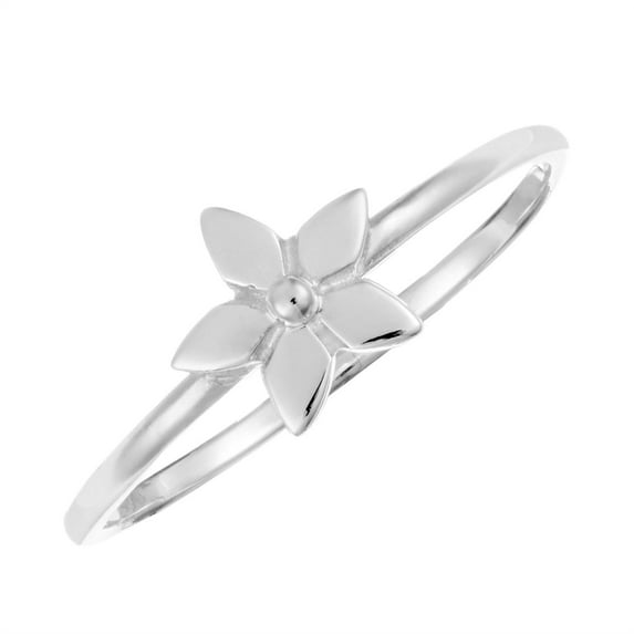 Silverly Women's 925 Sterling Silver Small Azelie Flower Stackable Ring
