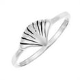 thumbnail image 1 of Silverly Women's 925 Sterling Silver Small Cockle Seashell Stackable Ring, 1 of 1