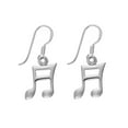 thumbnail image 1 of Silverly Women's 925 Sterling Silver Small Music Note Semiquaver Dangle Earrings, 1 of 2
