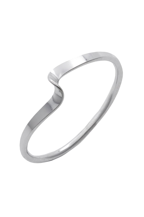 Women's 925 Sterling Silver Thin Wire "S" Twist Stackable Small Toe Midi Pinky Finger Ring