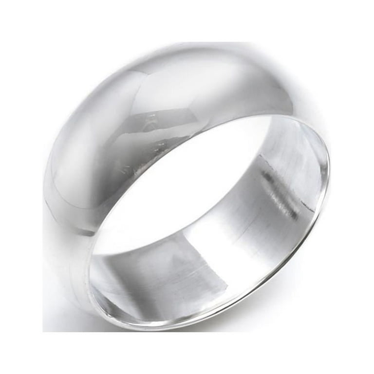 Silverly Women's Men's 925 Sterling Silver mm Simple Wedding