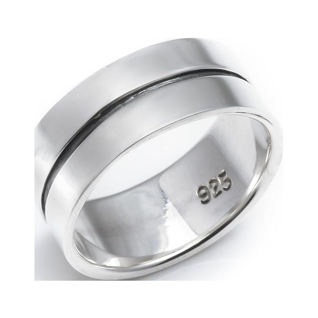 Bold by Priyaasi Wave Band Silver-Plated Ring for Men