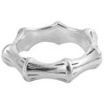 thumbnail image 1 of Silverly Women's Men's 925 Sterling Silver Bone Joint Bamboo Stick Wide Chunky Solid Band Ring, 1 of 1