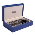 thumbnail image 1 of Silverman & Co. Double 6 Large Black Domino Set - Blue Case, 1 of 7