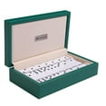 thumbnail image 1 of Silverman & Co. Double 6 Large White Domino Set - Green Case, 1 of 7