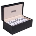 thumbnail image 1 of Silverman & Co. Double 9 Large White Domino Set - Black Case, 1 of 9