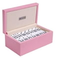 thumbnail image 1 of Silverman & Co. Double 9 Large White Domino Set - Pink Case, 1 of 7