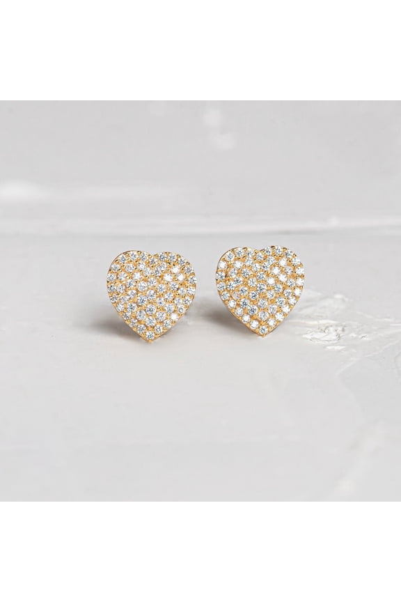 Mi Amor Earrings 18K Yellow Gold over 925 Sterling Silver | Everyday Jewelry for Women, Birthday Gift for Her