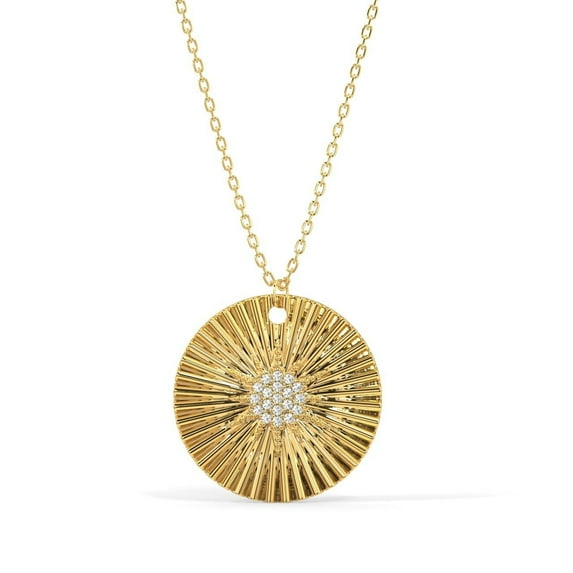 Silvermist Jewelry Sunshine Pendant Necklace 18K Yellow Gold over 925 Sterling Silver | Everyday Jewelry for Women, Birthday Gift for Her