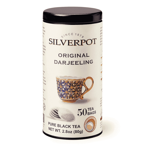 Silverpot Darjeeling Tea Bags - 50 Count, Black Tea, Himalayan Single Origin, Caffeinated