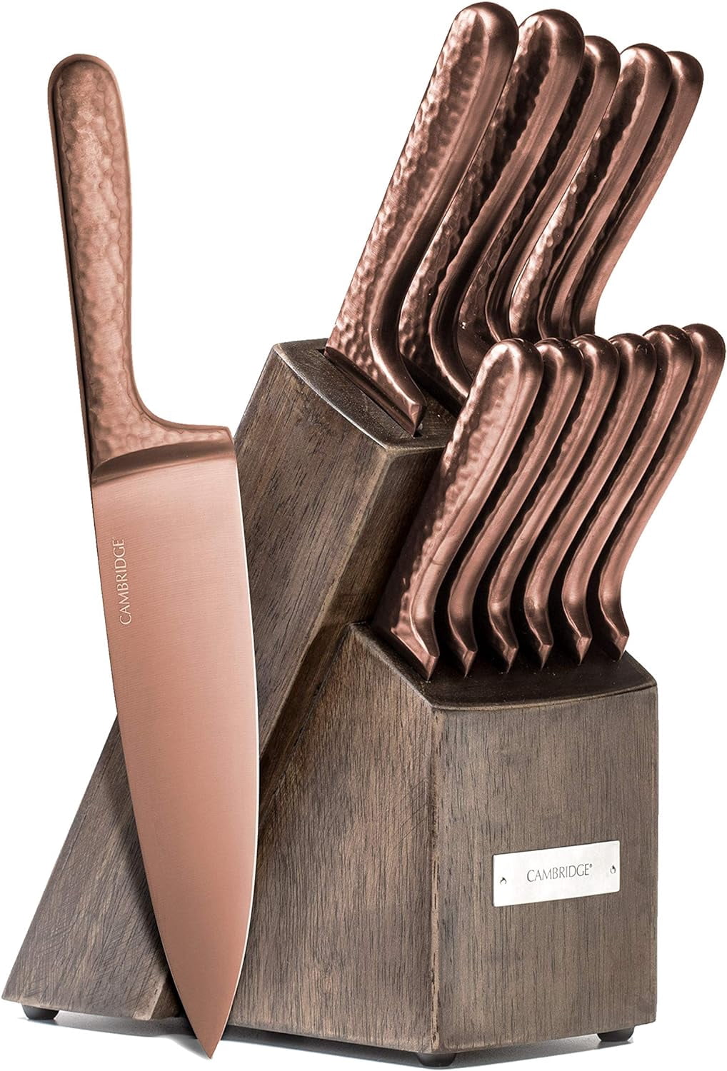 Silversmiths Rame Hammered Copper 12-Piece Cutlery Set with Block - Walmart.com