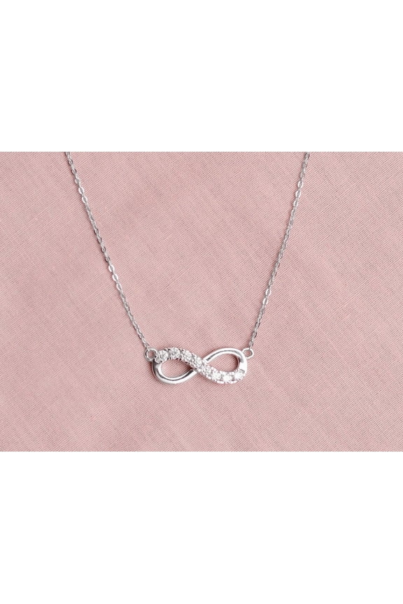 Infinity Necklace Infinity Necklace Cubic Zirconia Eternity Necklace Love Necklace Gift For Her