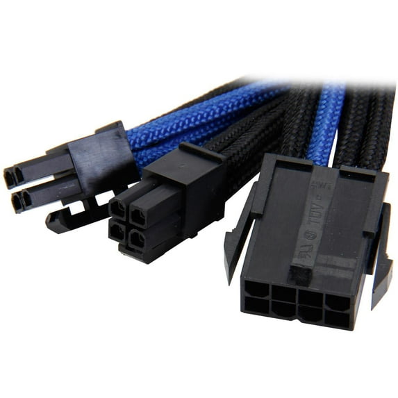 Silverstone PP07-EPS8BA Sleeved Extension Power Supply Cable, 1 x 8pin to EPS12V 8pin(4+4) Connector