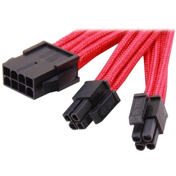 Silverstone PP07-EPS8R Sleeved Extension Power Supply Cable, 1 x 8pin to EPS12V 8pin(4+4) Connector
