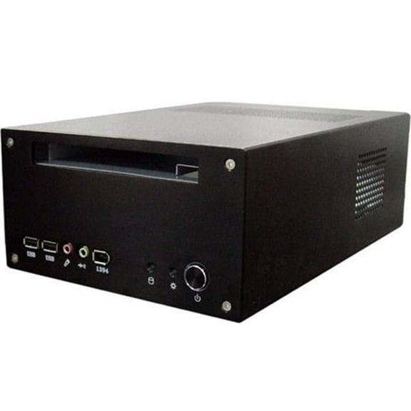 Silverstone Technology LC12B Aluminum Mini-ITX Media Center - HTPC Case - Black