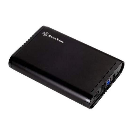 Silverstone Tool-less Design Aluminum 3.5-Inch Hard Drive Enclosure with 5 Gbits USB 3.0 Super Speed Transfer Rate, TS07B Black
