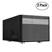 Silverstone Tek Micro-ATX, Mini-DTX, Mini-ITX Small Form Factor Computer Case, Compatible with ATX PSU Cases SG11B - Pack of 2