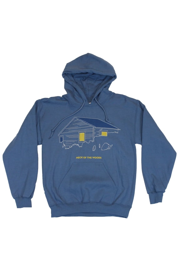 Mens Pullover Hoodie - Neck of The Woods Cabin Image (Small)