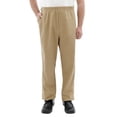 thumbnail image 1 of Silverts 502400303 Arthritis Cotton Easy Access Open Side Pants for Men - Beige, Large, 1 of 2