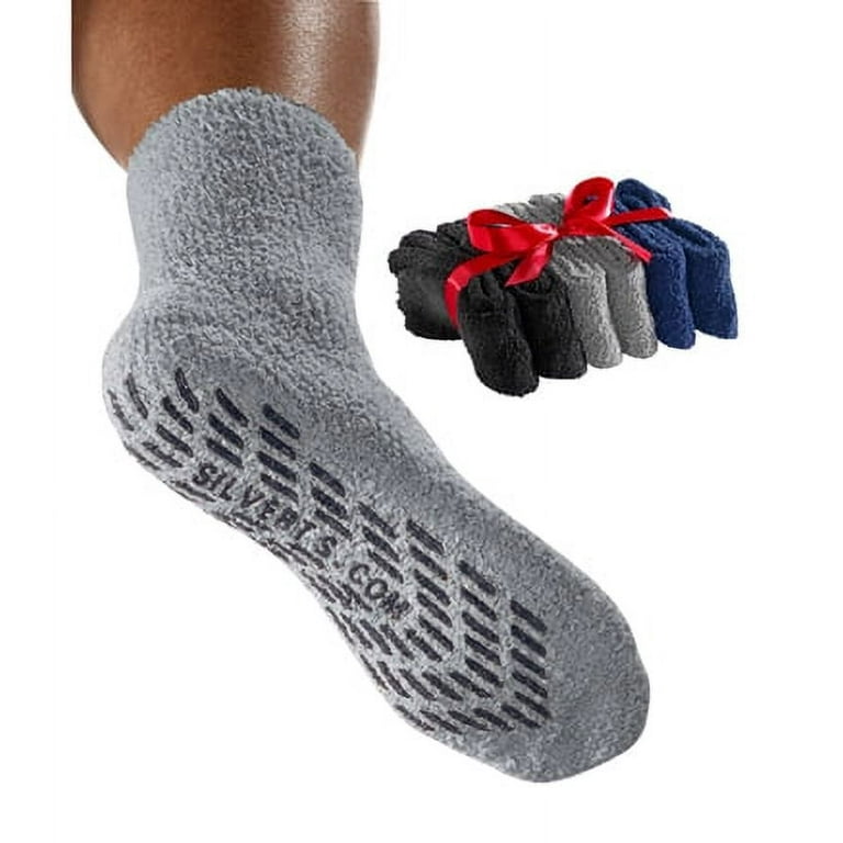 Diabetic Grip Socks - Slip Resistant Socks with Grippers - Silverts